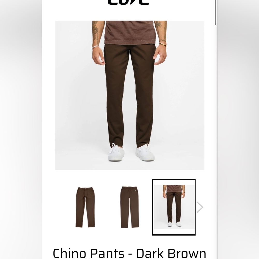 Cove Men's Dark Brown Chinos